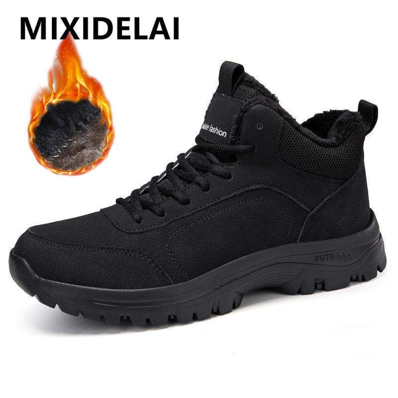 Waterproof Winter Boot - Winter Men's Boots Warm Plush Men's