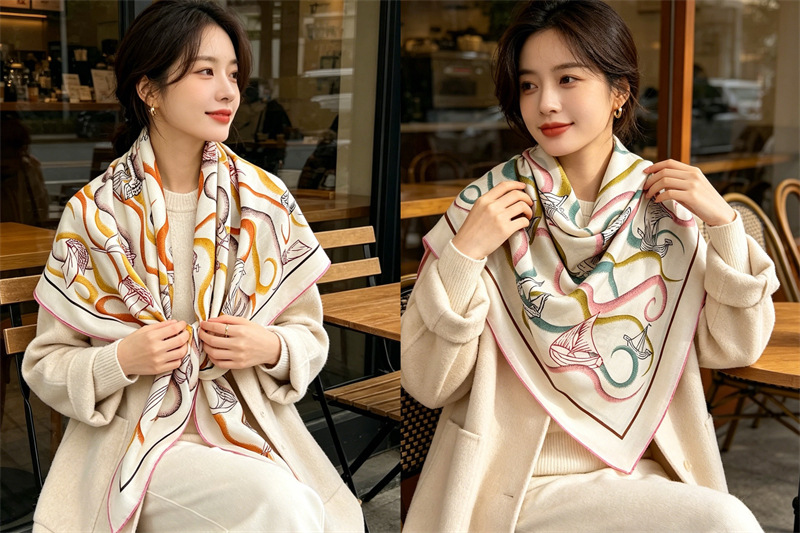 Double Faced 135CM Scarf Luxur - Cashmere Pashmina Wrap review and price