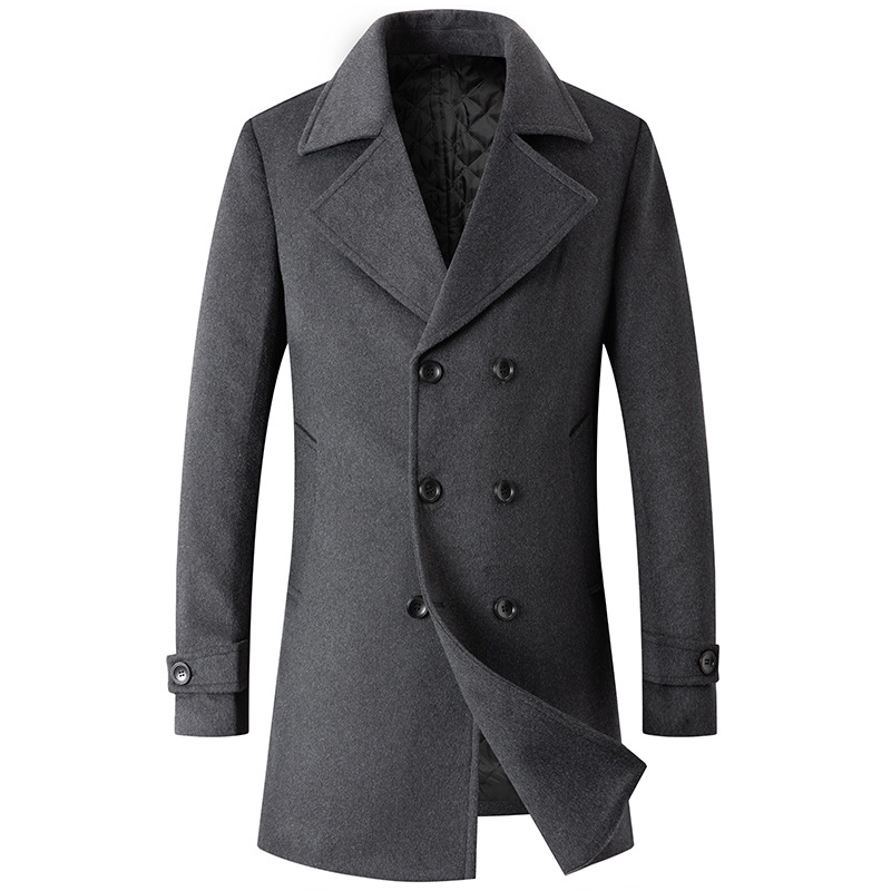 Double Breasted Coat Men Peaco - Wool Coat Peacoat review and price