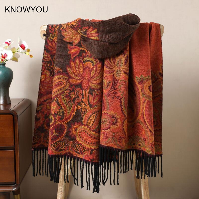 Reversible Jacquard Warm Cashm - Cashmere Pashmina Wrap review and price
