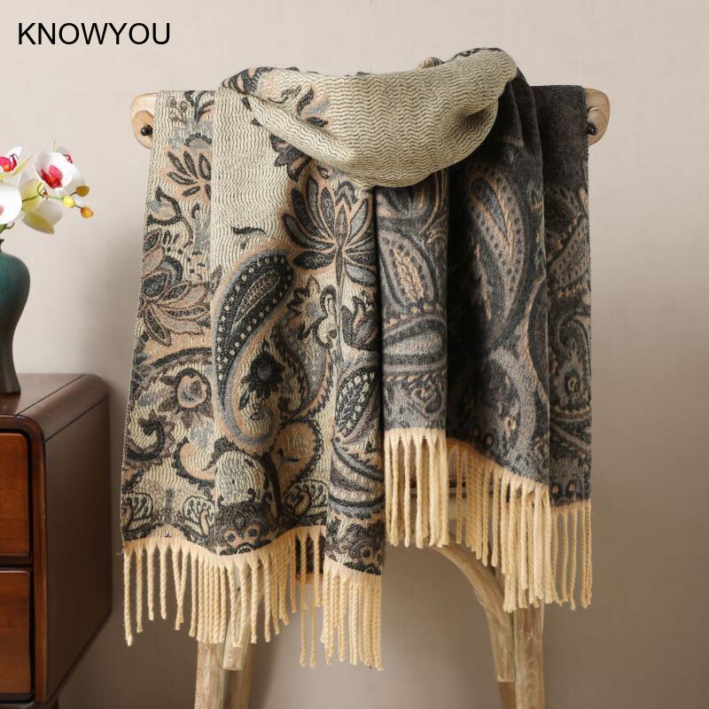 Reversible Jacquard Warm Cashm - Cashmere Pashmina Wrap review and price